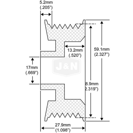 Aftermarket JAndN Electrical Products Pulley 206-14007-JN
